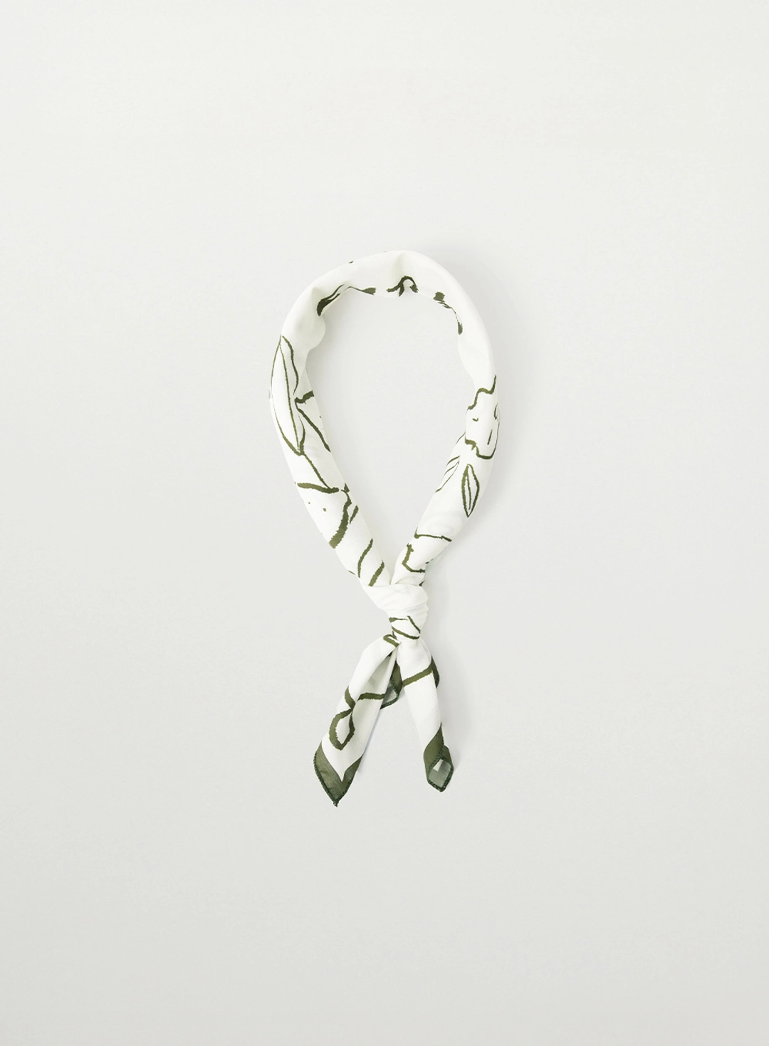 세터 Hand Drawing Graphic Scarf - Olive Green 상품 이미지 2
