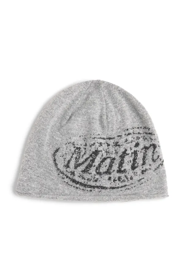MATIN STAMP BEANIE IN GREY