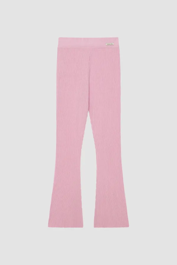 [EXCLUSIVE] WOOL RIBBED KNIT PANTS_PINK