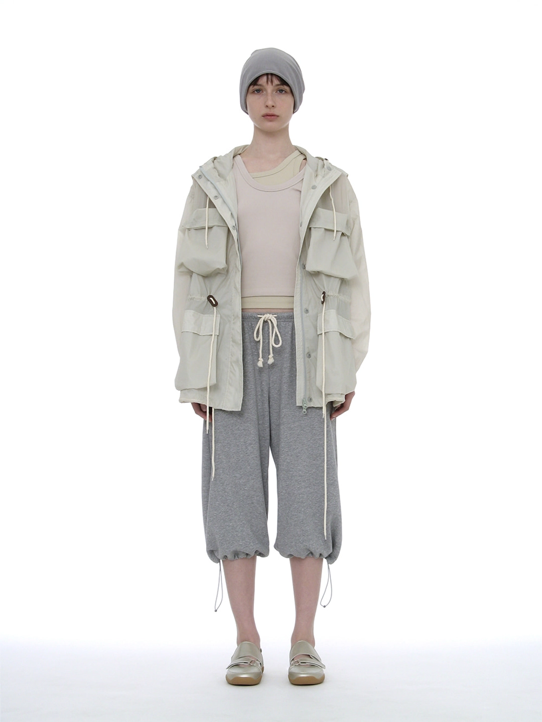 파르티멘토 [WOMEN] LIGHTWEIGHT HOODED UTILITY JACKET_ECRU 상품 이미지 2