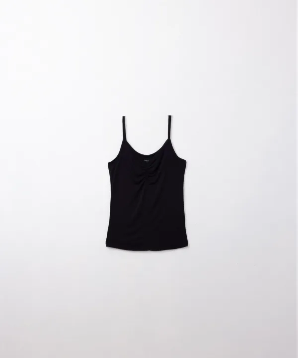 레이어드 셔링 슬리브리스 (black)