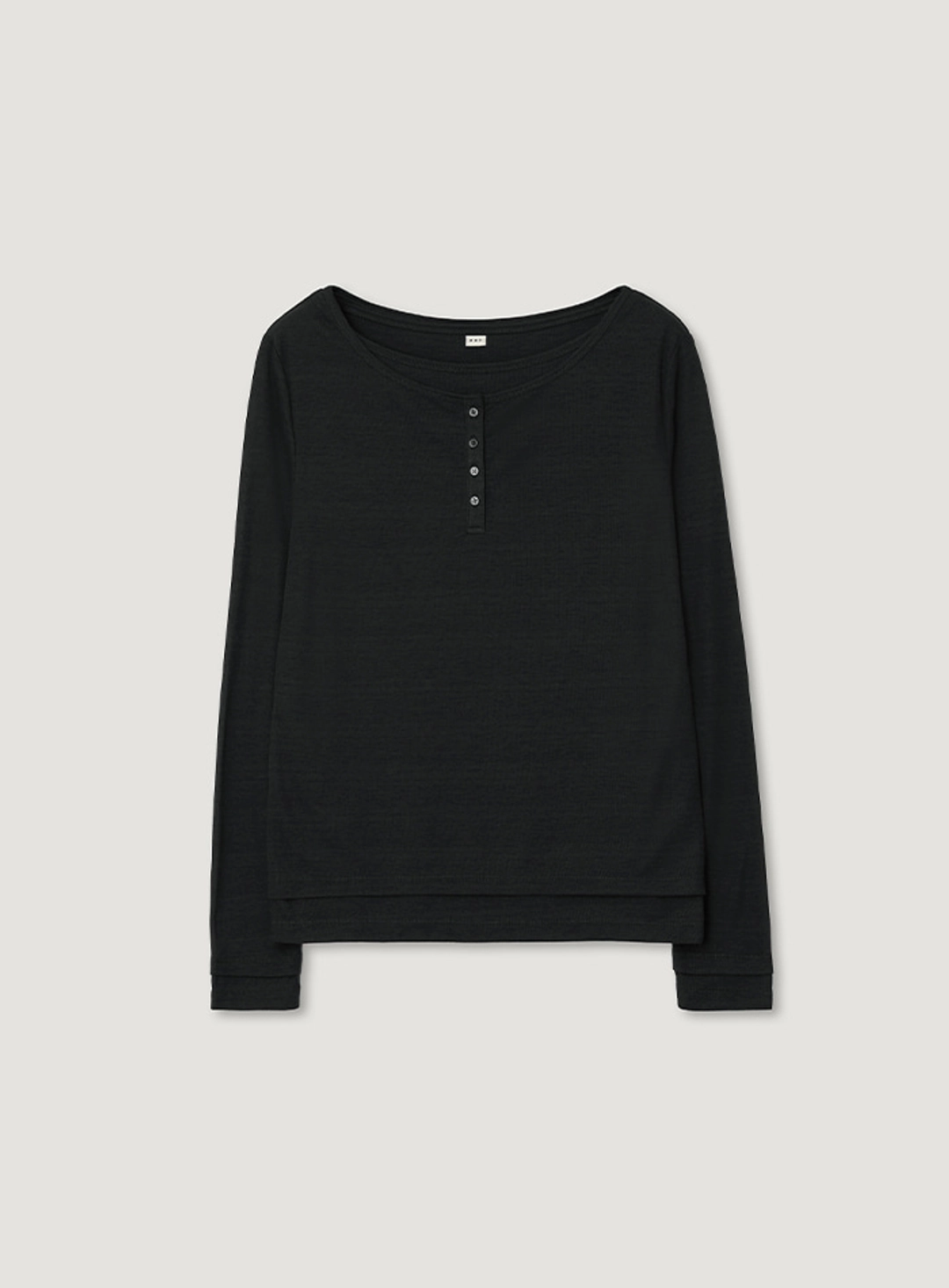 망고매니플리즈 EEZ LAYERED TEE_CHARCOAL 상품 이미지 1