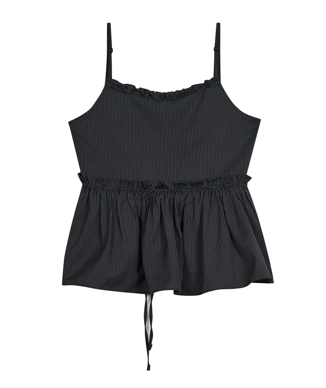 타입서비스 Stripe Open Back Sleeveless Top [Black] 상품 이미지 1
