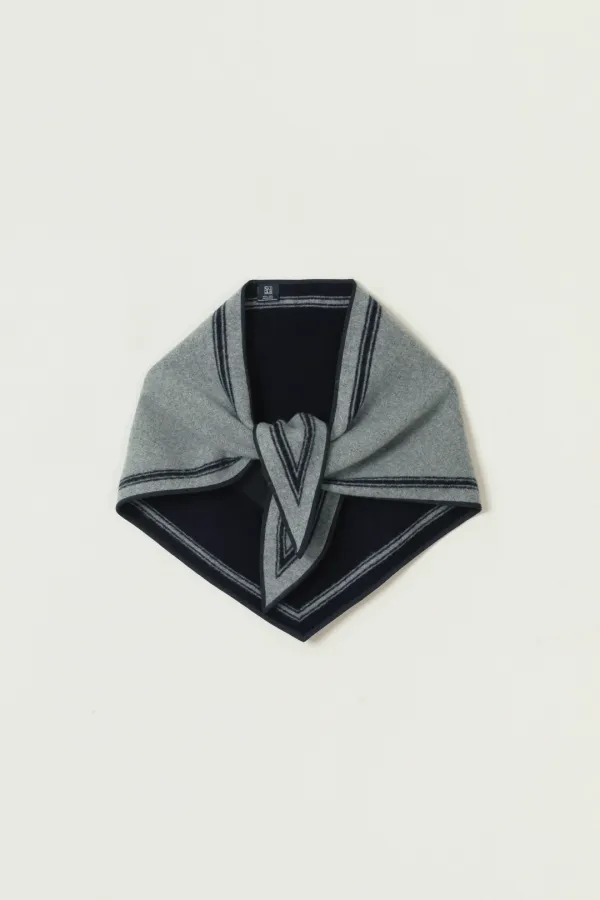 EDAN COLOR SCHEME WOOL MUFFLER_GRAY-NAVY
