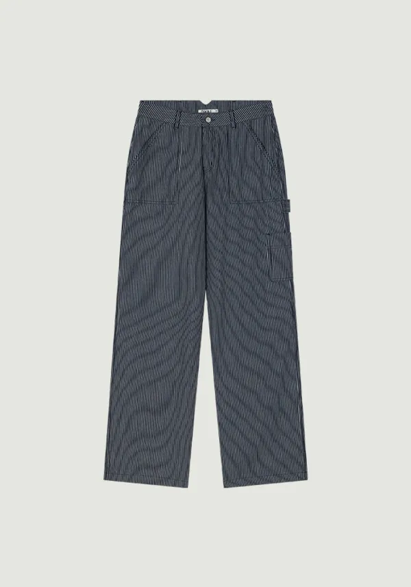 CORA STRIPE WORK PANTS [3COLORS]