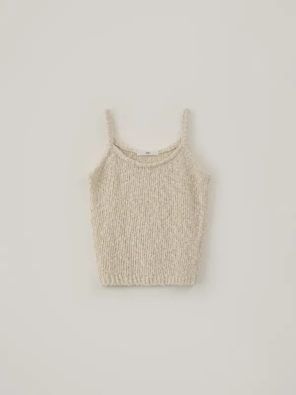 Cotton Bubble Sleeveless Knit - Cream