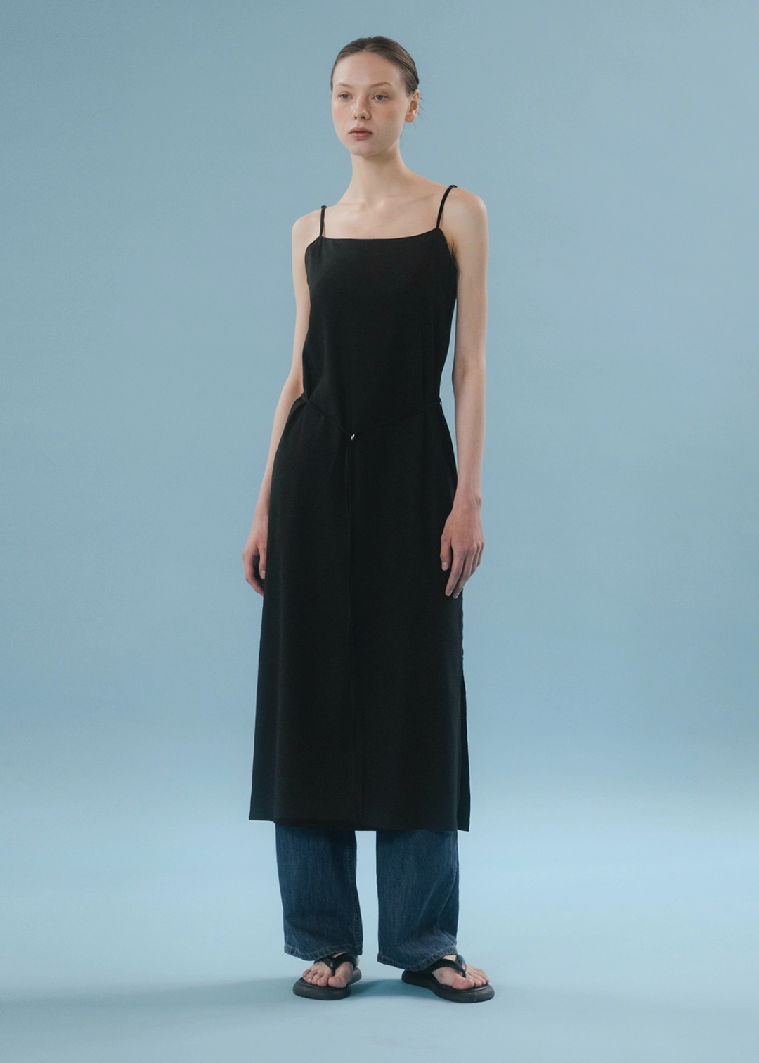 블루브릭 Linen slip dress (black) 상품 이미지 1