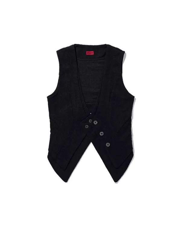 OVERLAP LAYERED VEST_NAVY