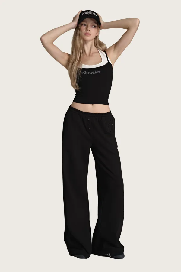 Soft layered sleeveless, Black