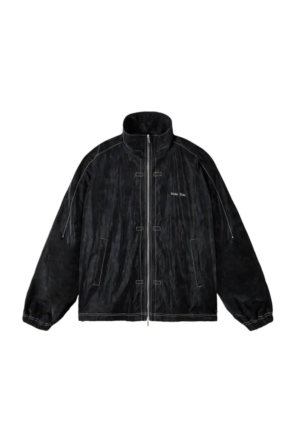 STITCH POINT HIGH NECK JUMPER IN BLACK