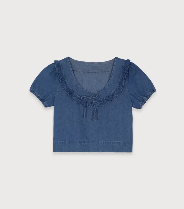 Table blouse apron set - denim