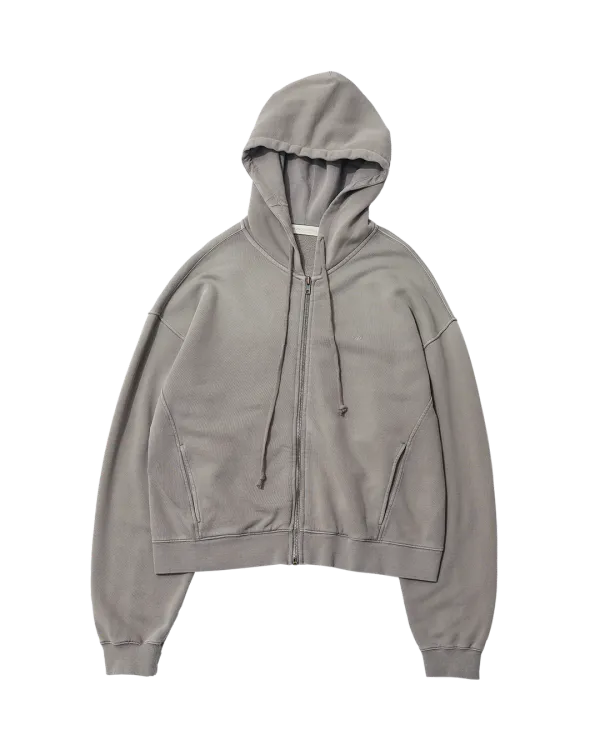 alle fleece hooded zip-up (mocha)