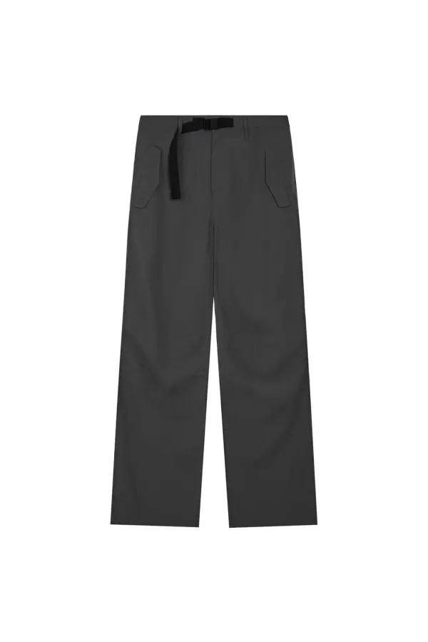 NYLON PARACHUTE PANTS - GREY