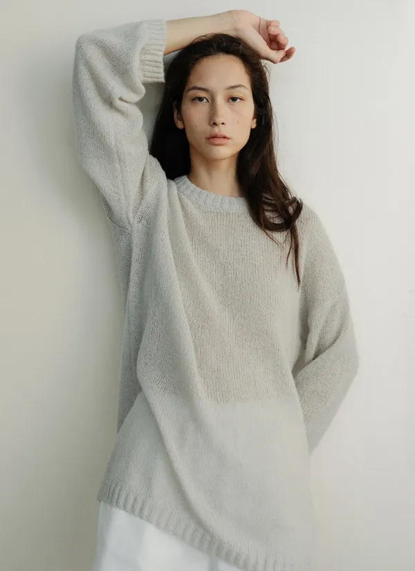 Pond Mohair Knit (Light Grey)