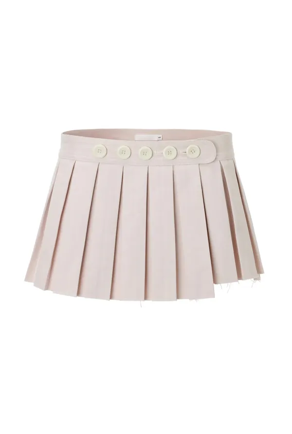 Button wrap skirt