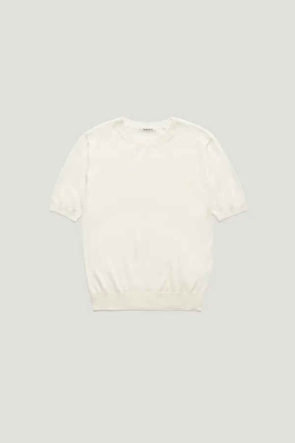 [16GAUGE] TENCEL SILK KNIT_IVORY / ₩108,000