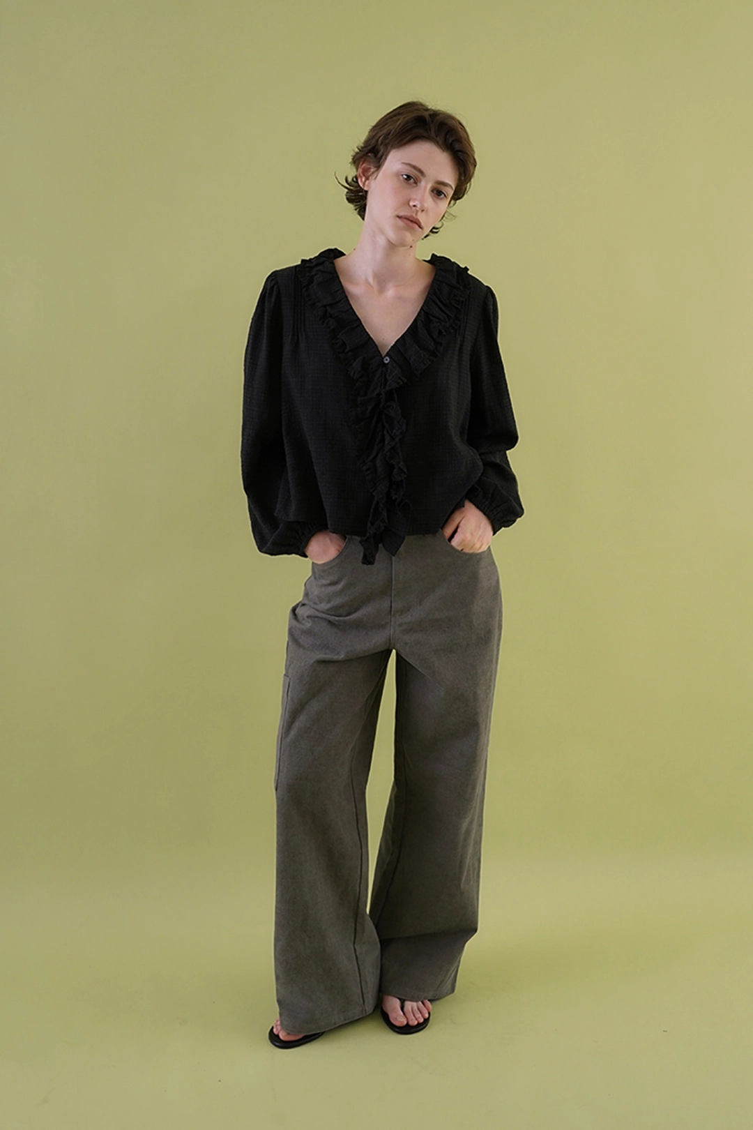 위드아웃썸머 Dusk work pants_gray 상품 이미지 2