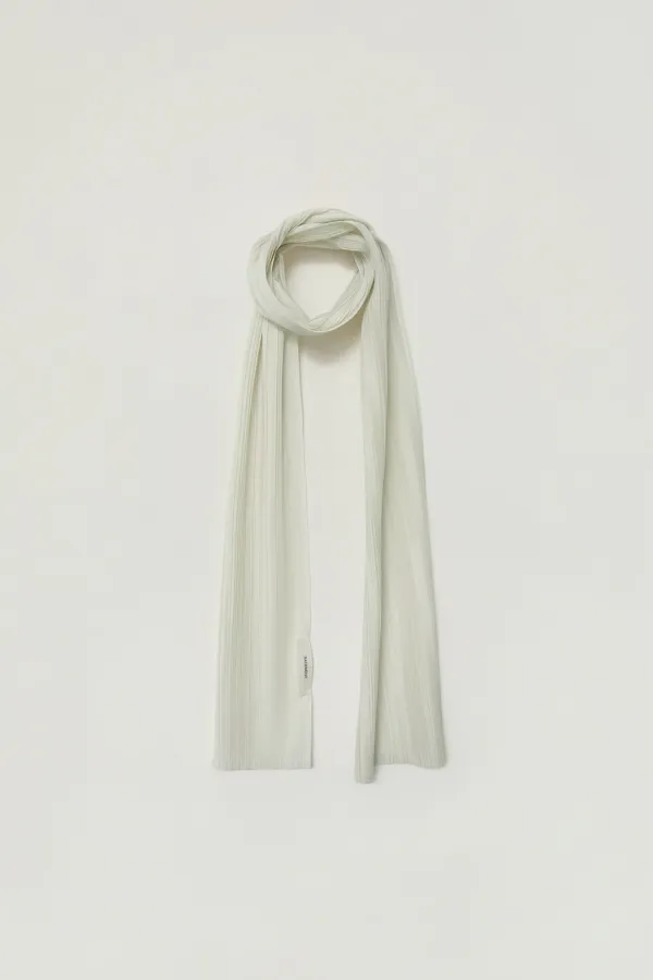 LYRA LINE PLEATED SCARF_IVORY