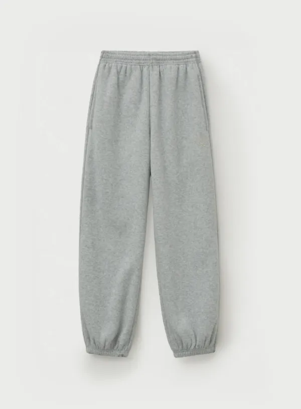 (W) Teo Brushed Fleece Jogger Pants - Melange Gray