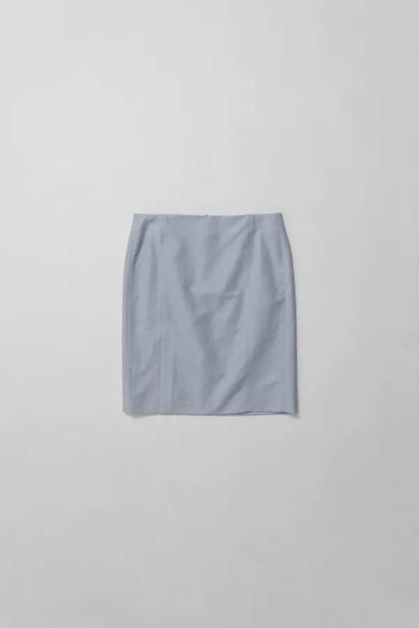 2nd) a glossy H skirt (pale blue)
