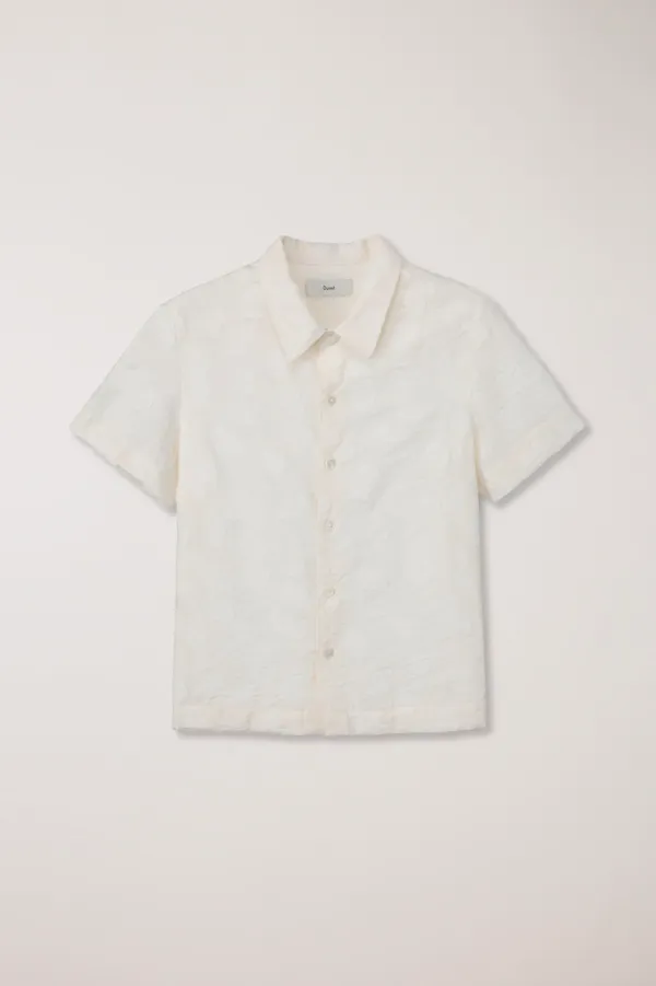 UNISEX HOLIDAY JACQUARD SHIRT CREAM JACQUARD_UDSH6B122IV
