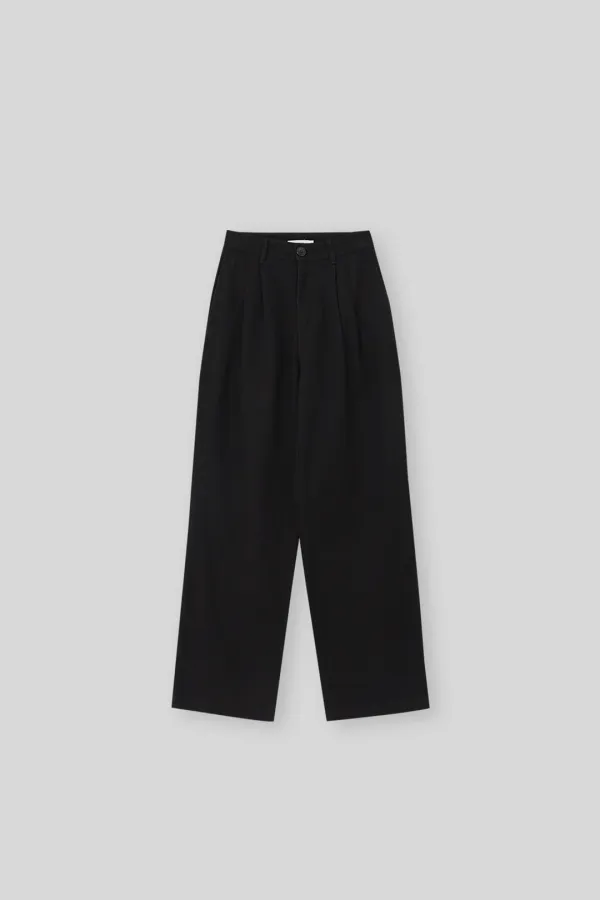Savory cotton pants (black)