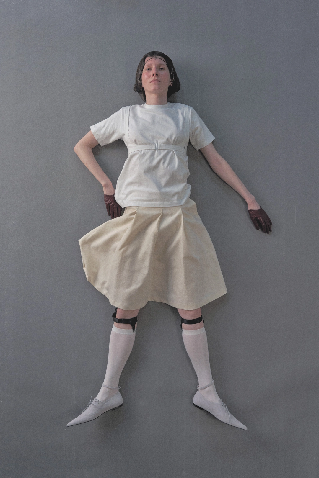 푸쉬버튼 PF26 WHITE BRA LAYERED T-SHIRT 상품 이미지 1