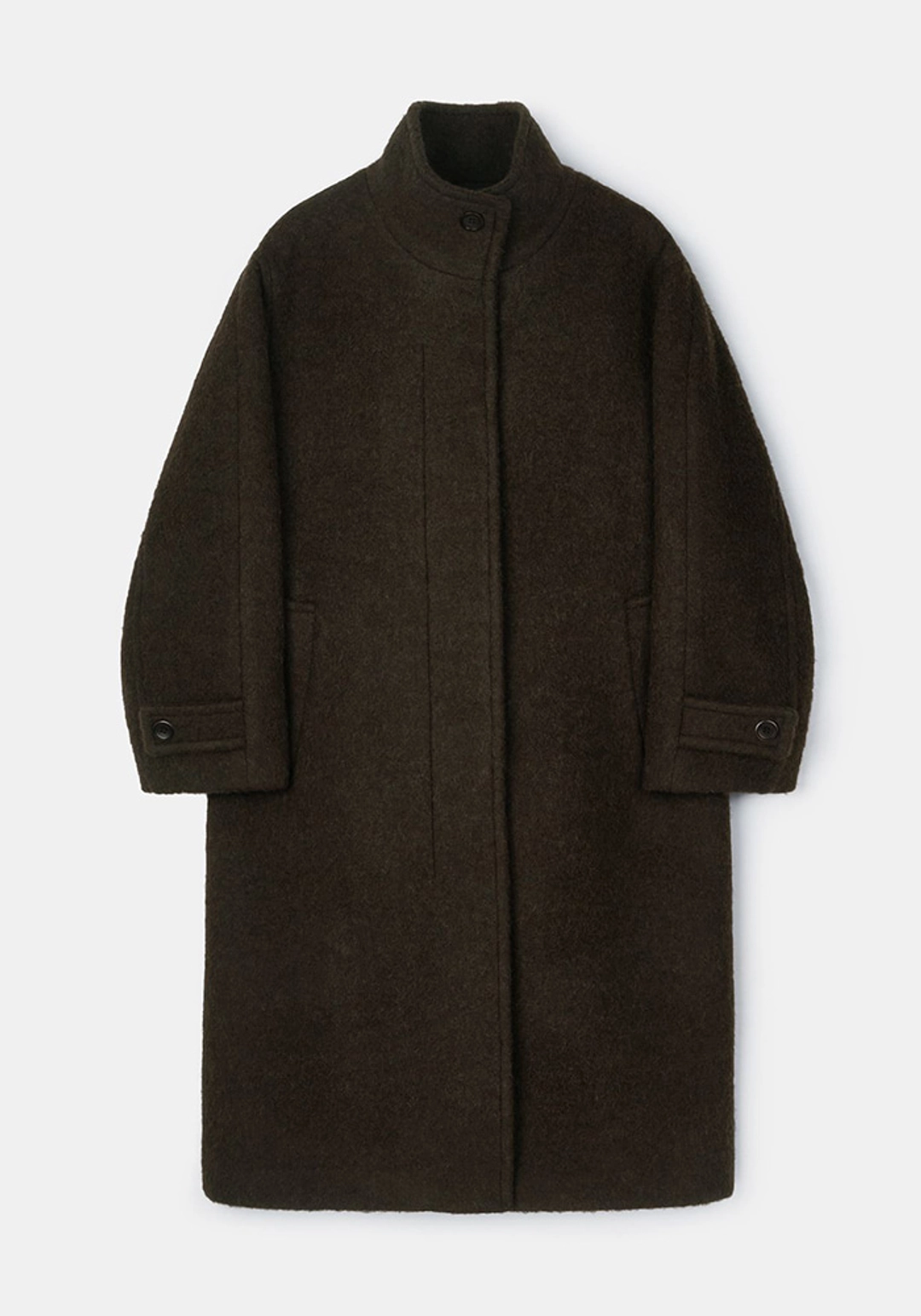 이브세이지 Oversized high neck boucle coat (Brown) 상품 이미지 3