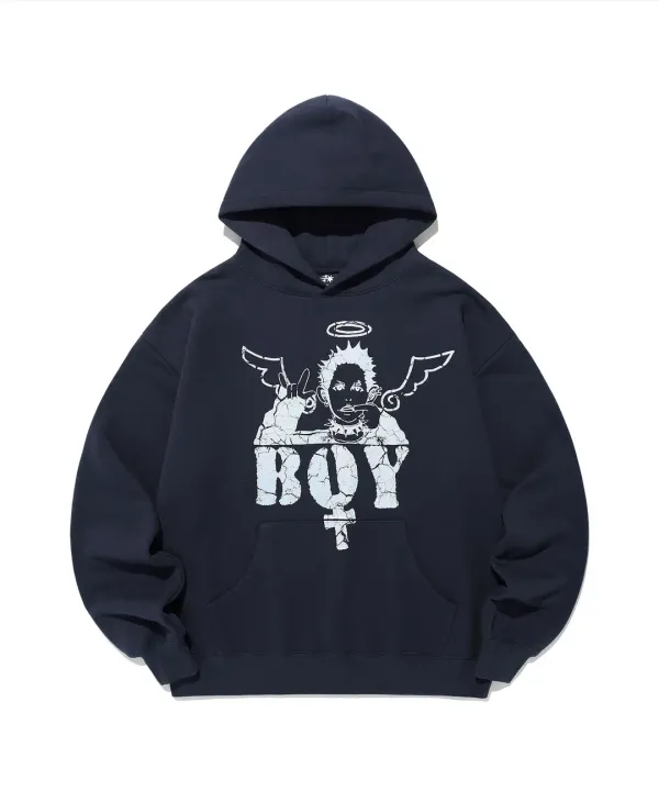 angel boy hoodie[navy]