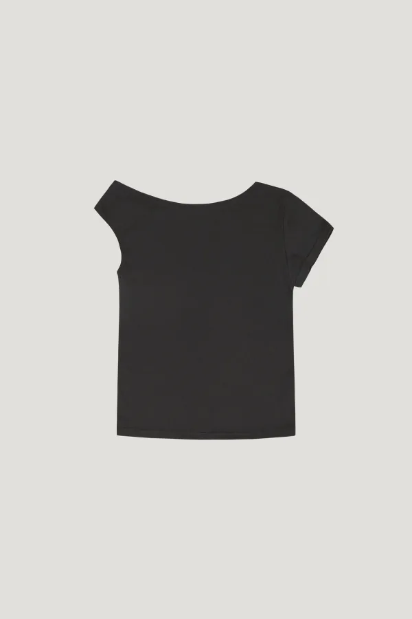 Bare Shoulder T (charcoal)