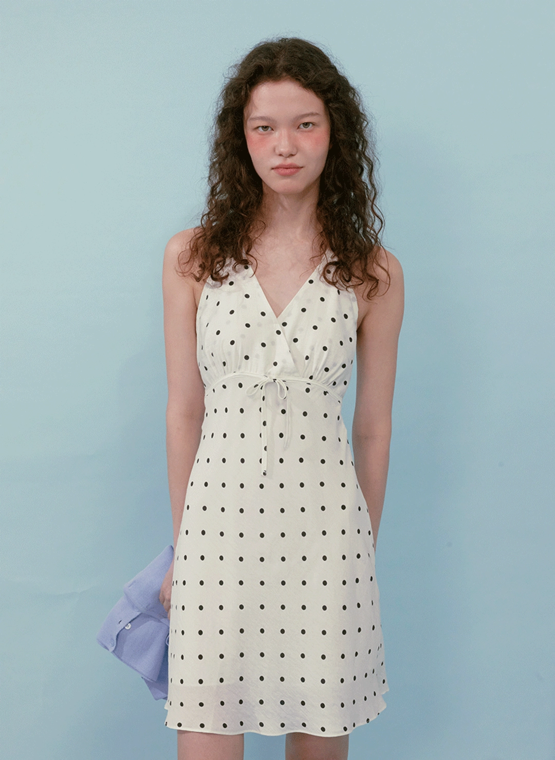 루루서울 Dot Halter Dress (White) 상품 이미지 2