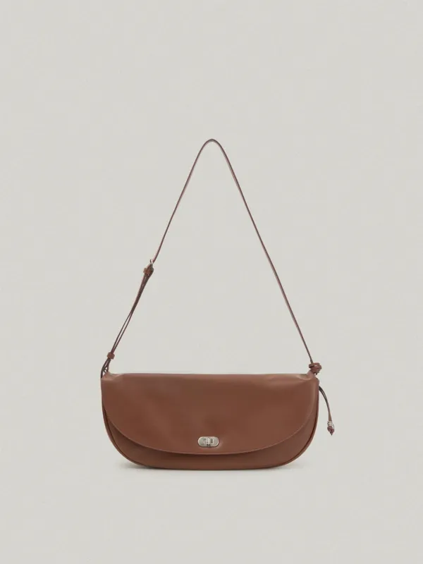 LUNE MOON BAG BROWN - PLAIN뤼느 문 백