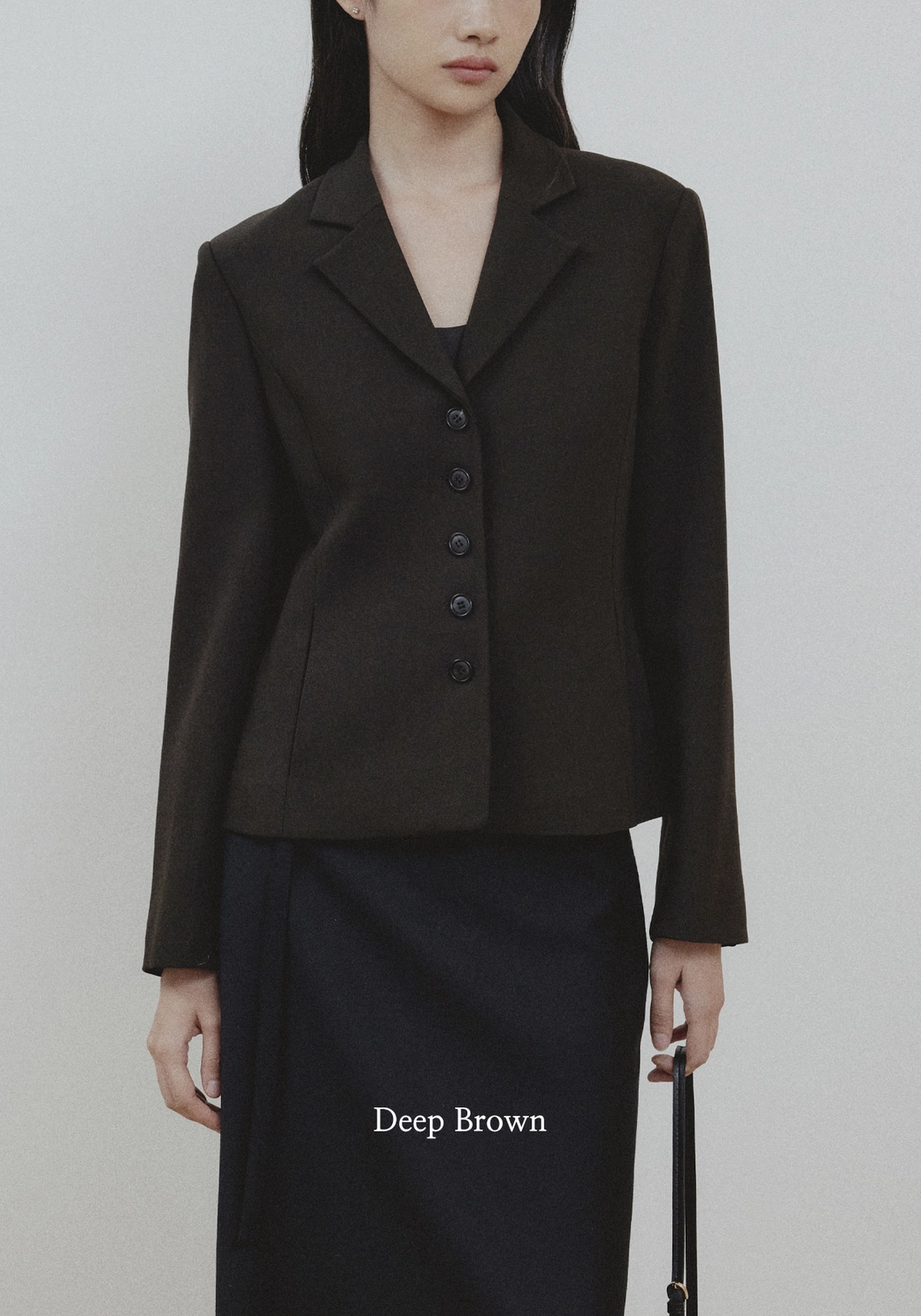 엘로주 Hilda Wool Jacket (Deep Brown) 상품 이미지 2