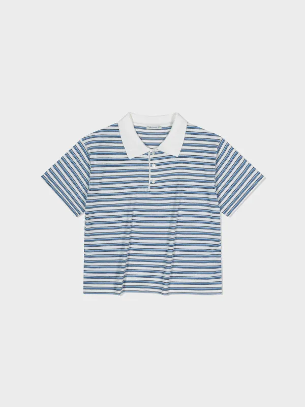 Striped Polo Sweater_Ivory