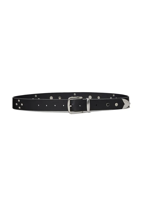 STUD WESTERN BELT, BLACK