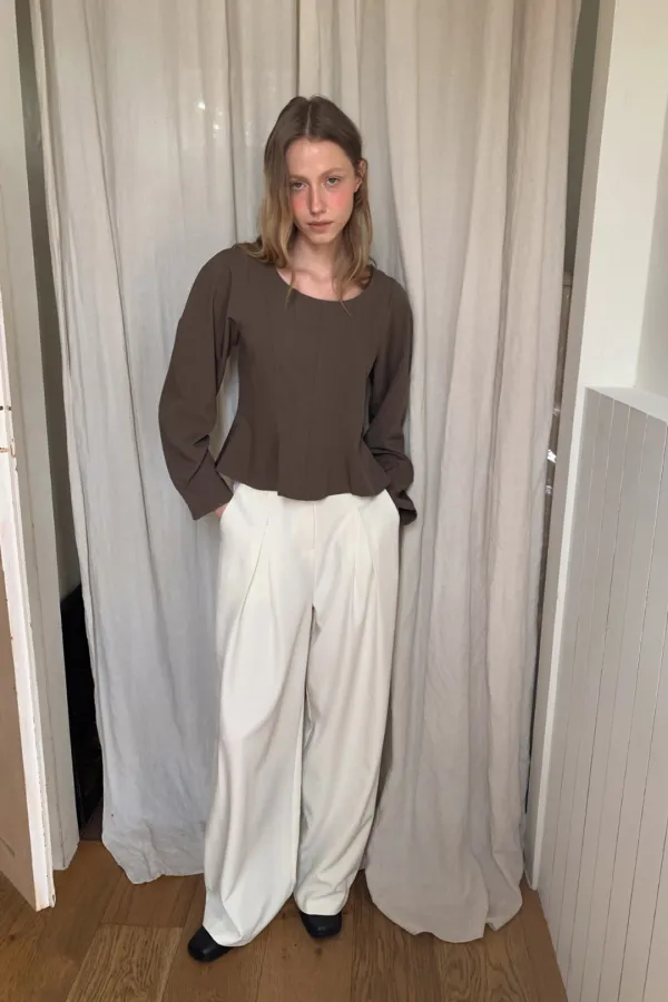 (시즌오프) Ariel Blouse / Brown