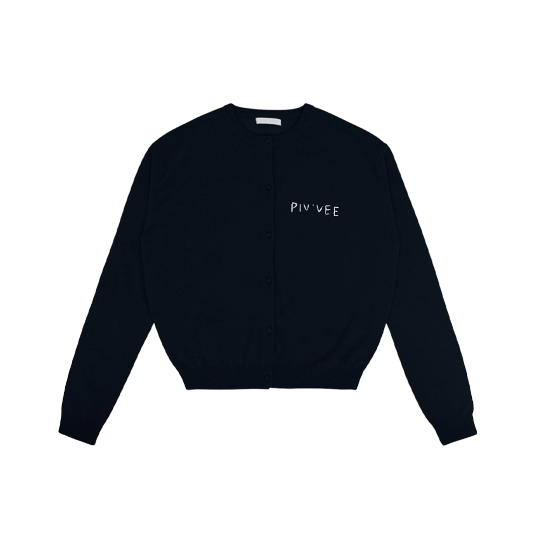피브비 Hand-stitched Knit Cardigan (ebony black) 상품 이미지 1