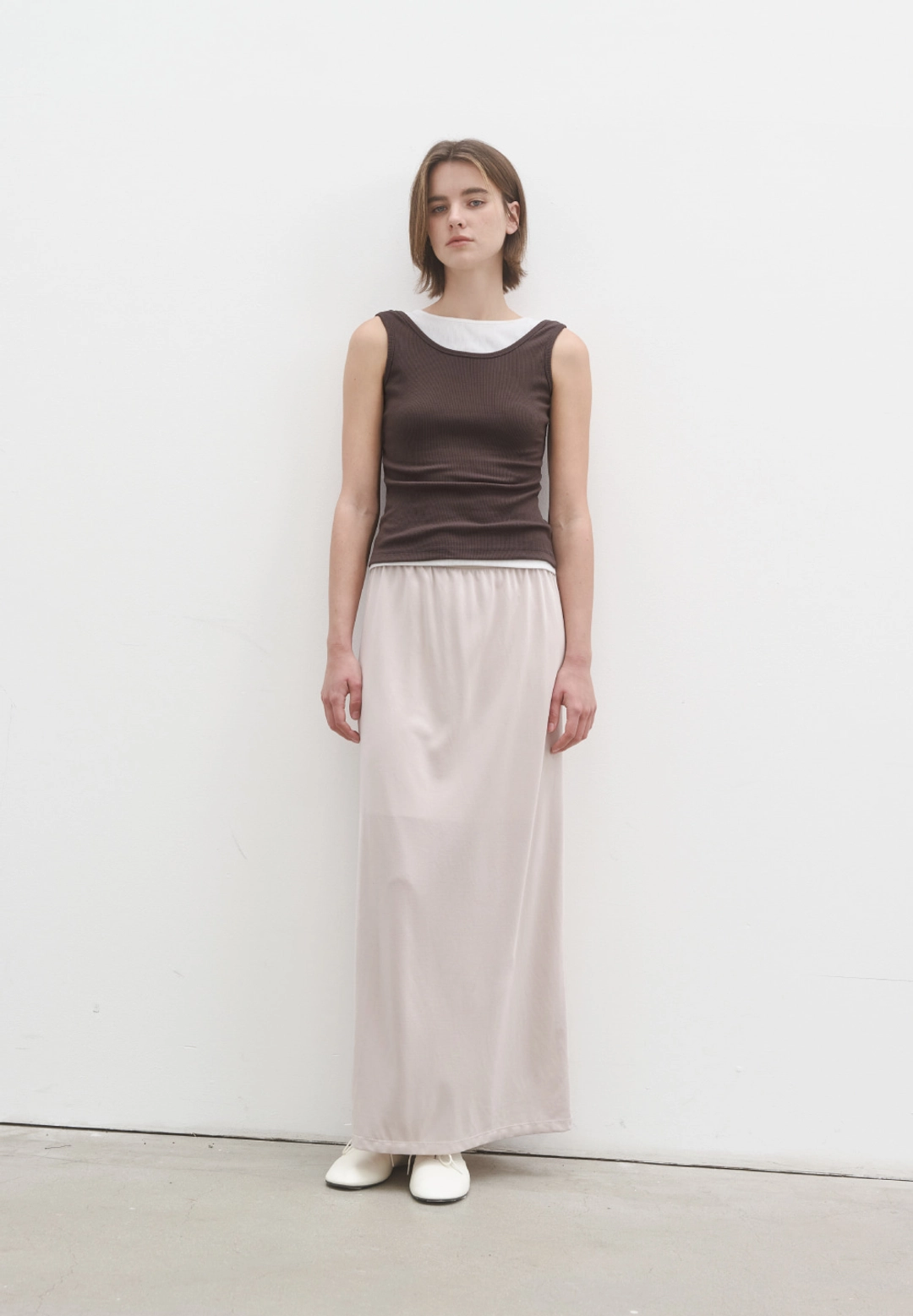 포저 Soft modal maxi skirt (ash beige) 상품 이미지 1