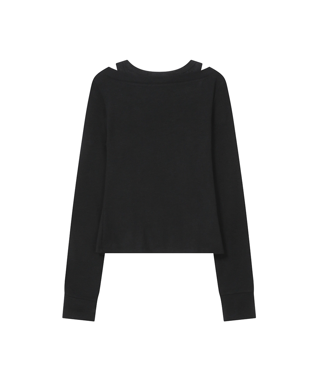 미세키서울 [레이 PICK] Layered line sheer long sleeve BLACK 상품 이미지 2