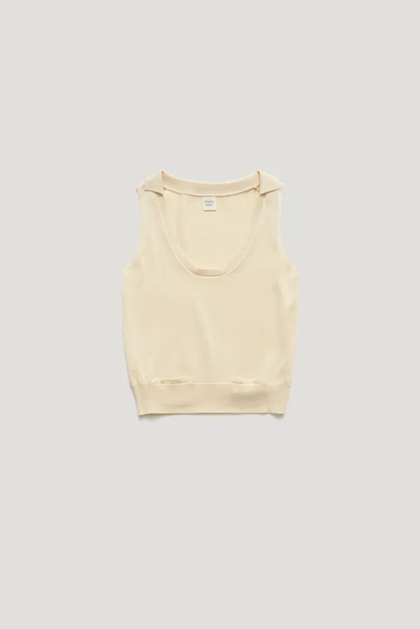 VELINA U-NECK POCKET COLLAR KNIT_BUTTER YELLOW / ₩129,000