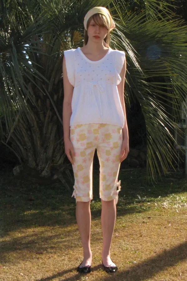 Punching Ribbed Vest (White)