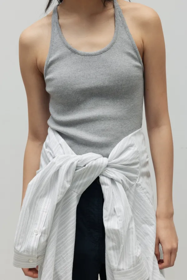 Essential Halter Top (Melange Grey)