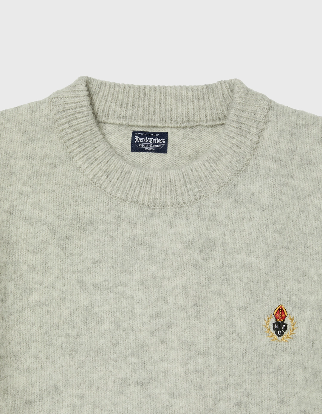 헤리티지플로스 CREST SHAGGY DOG CREWNECK / M.Grey 상품 이미지 2