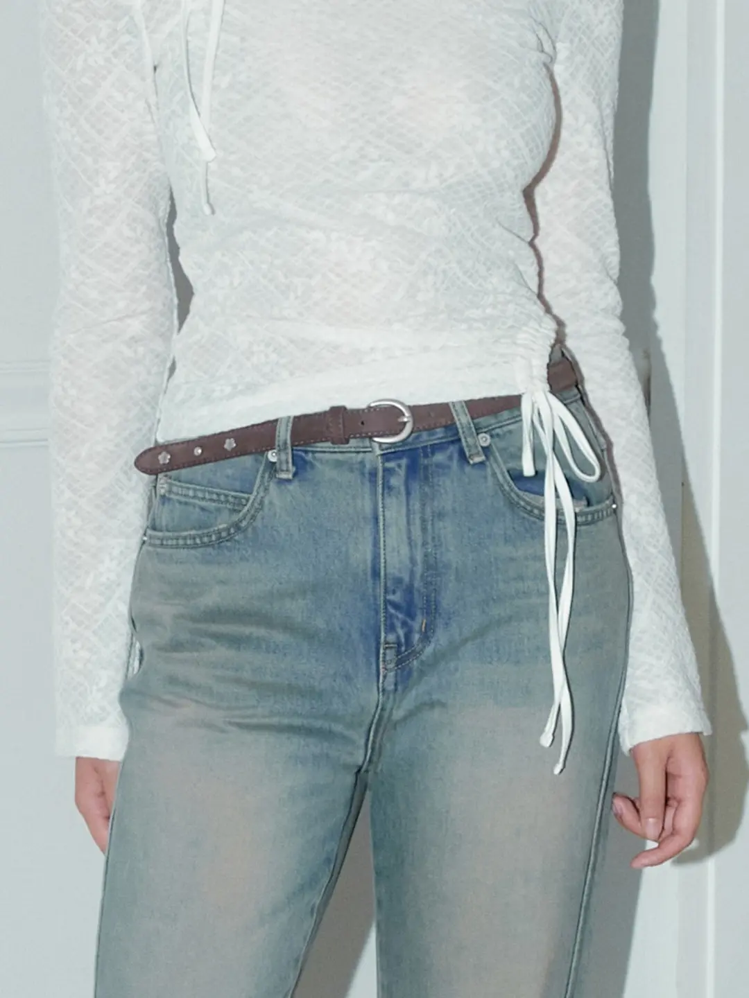 마가린핑거스 RIVET LEATHER BELT (BROWN) 상품 이미지 2