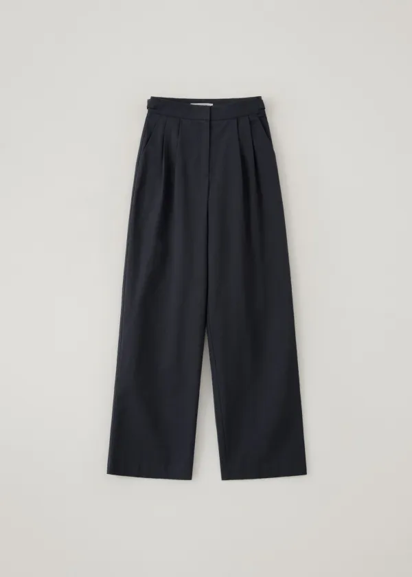 Melie side tab pants (navy)
