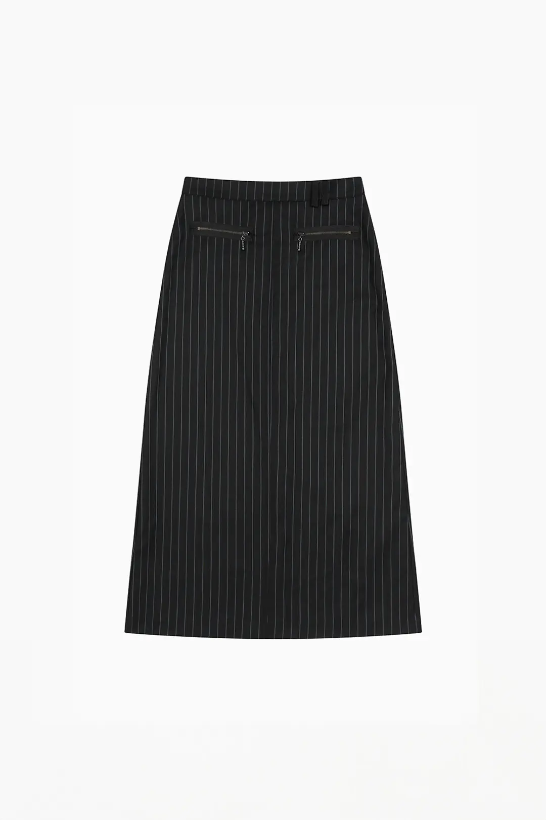 오헤시오 STRIPE SLIT LONG SKIRT, BLACK 상품 이미지 3