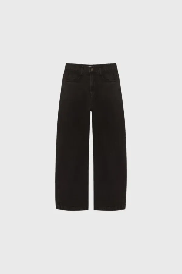Dying curved pants (brown)