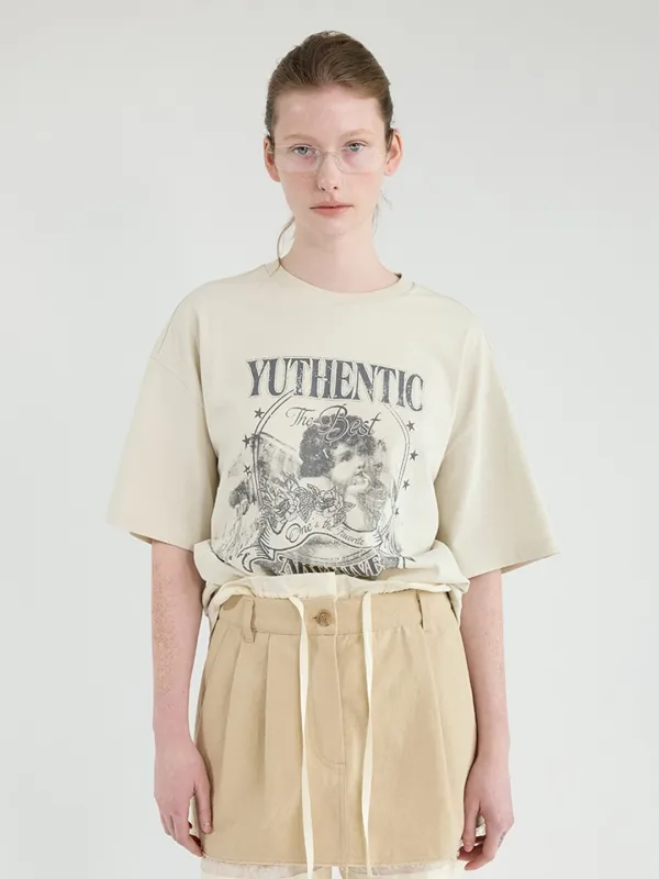 ANGEL VTG 티셔츠 크림 AW5ME4399A