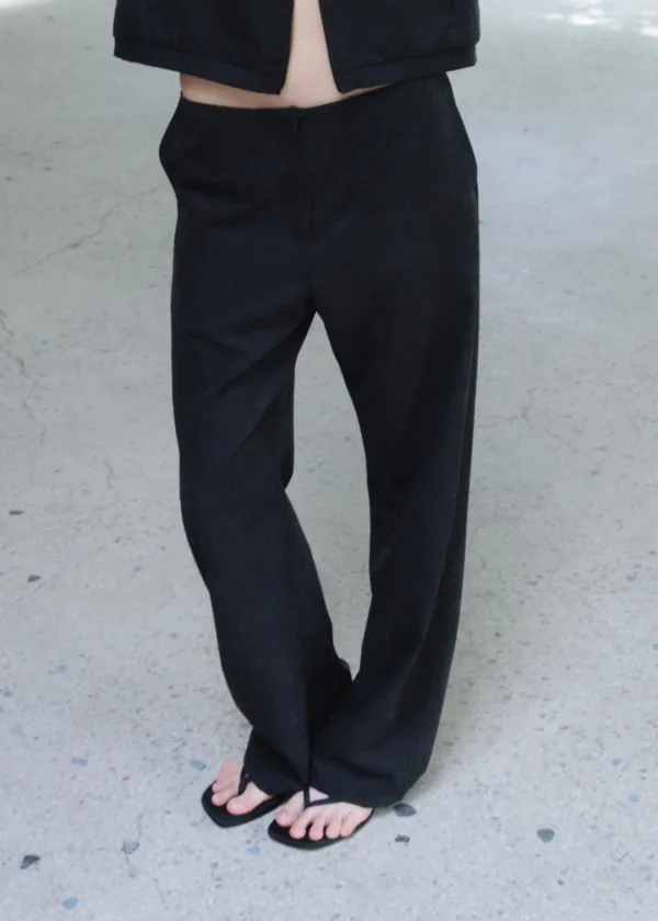 CUPRO PANTS [FOG CHARCOAL]
