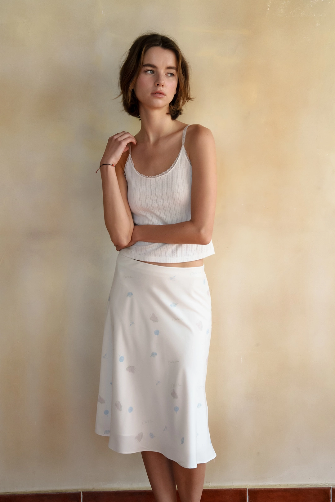 샤드라마 LACE TRIM SLEEVELESS T [IVORY] 상품 이미지 2